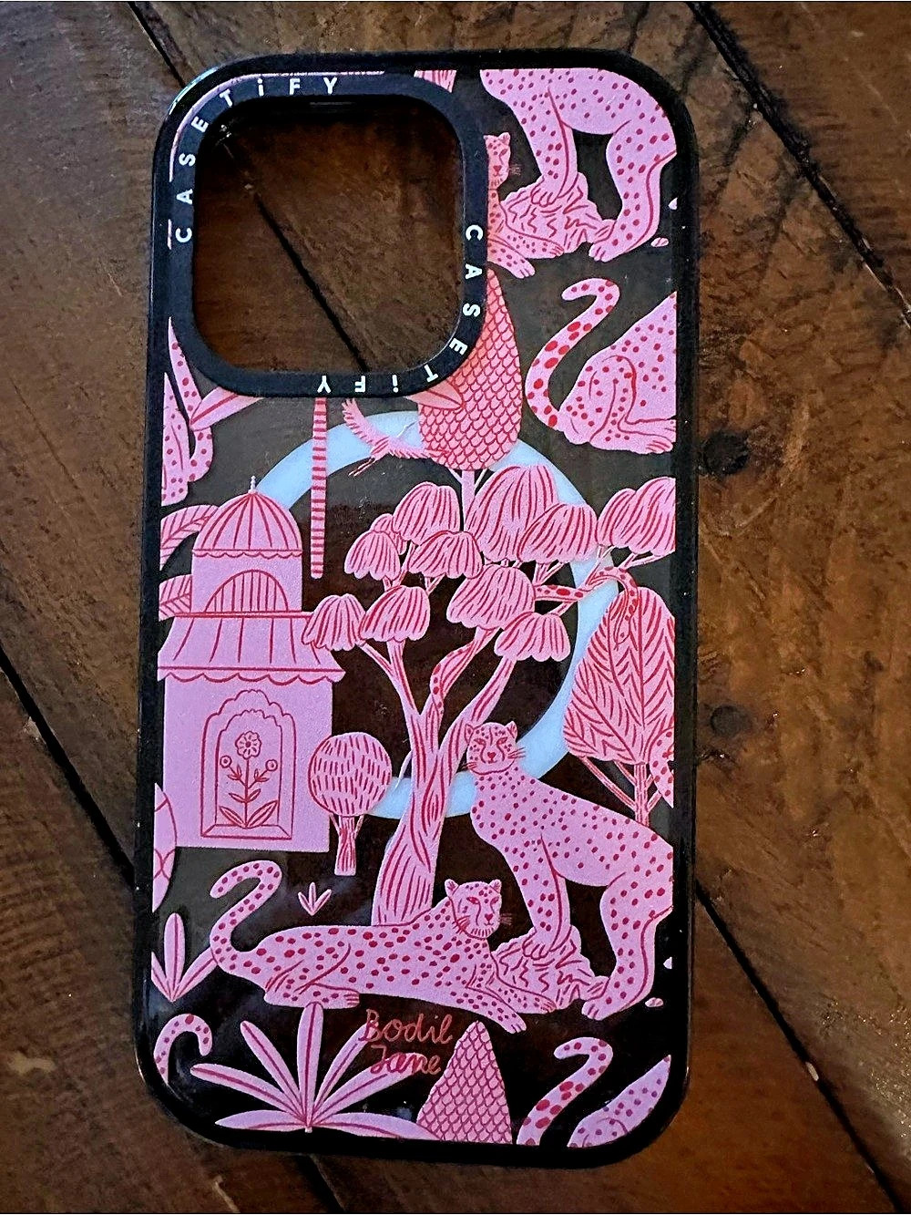 Casetify Case Pink & Black Phone Case Like New